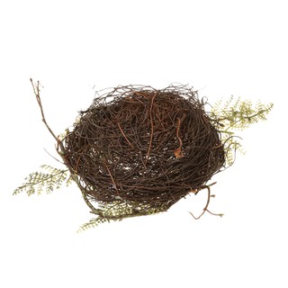 PLASTIC VINE BIRD BREEDING NESTING NEST Artificial Birds 5pcs White Eggs Set