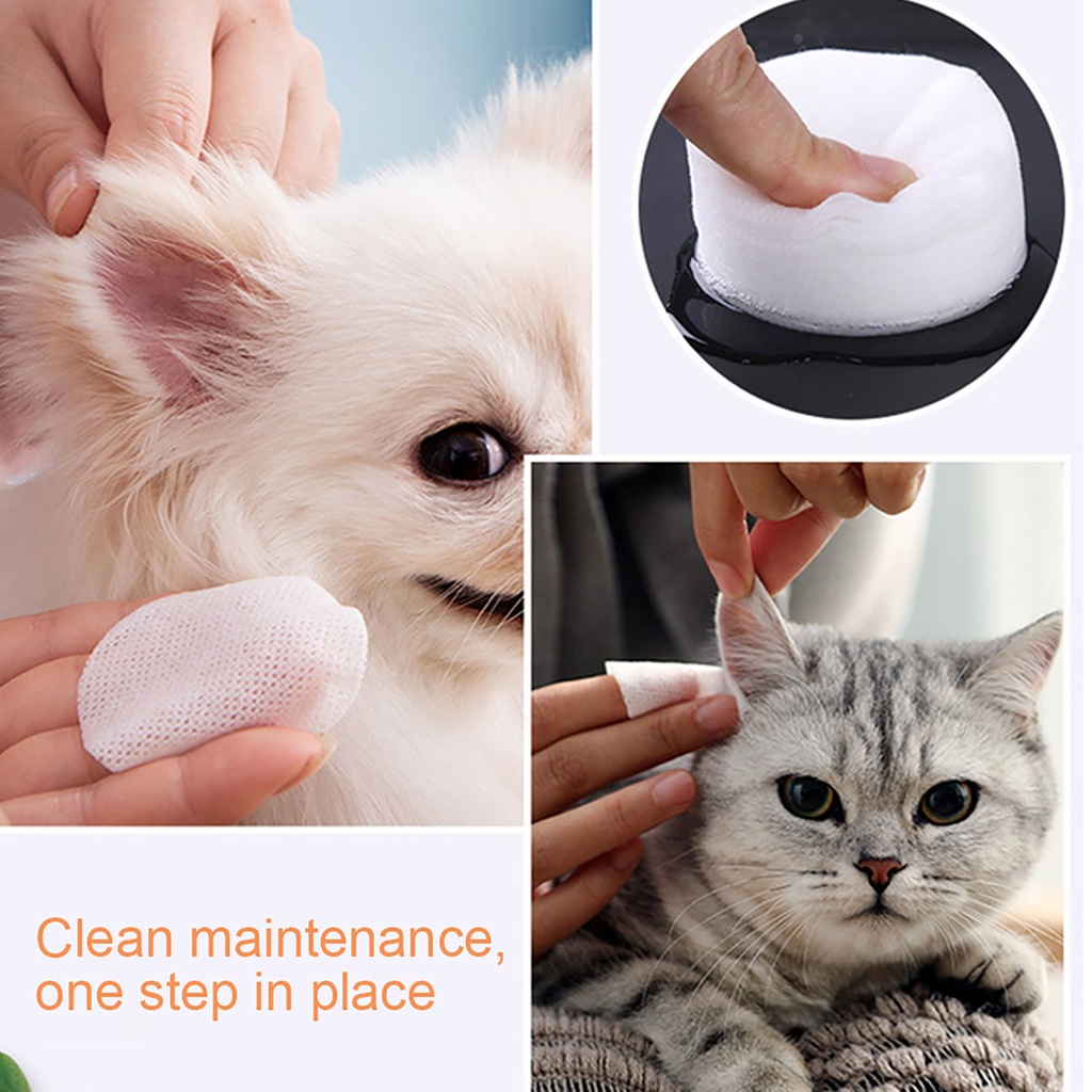 Set 130 Khăn Giấy Mềm Vệ Sinh Tai Cho Thú Cưng