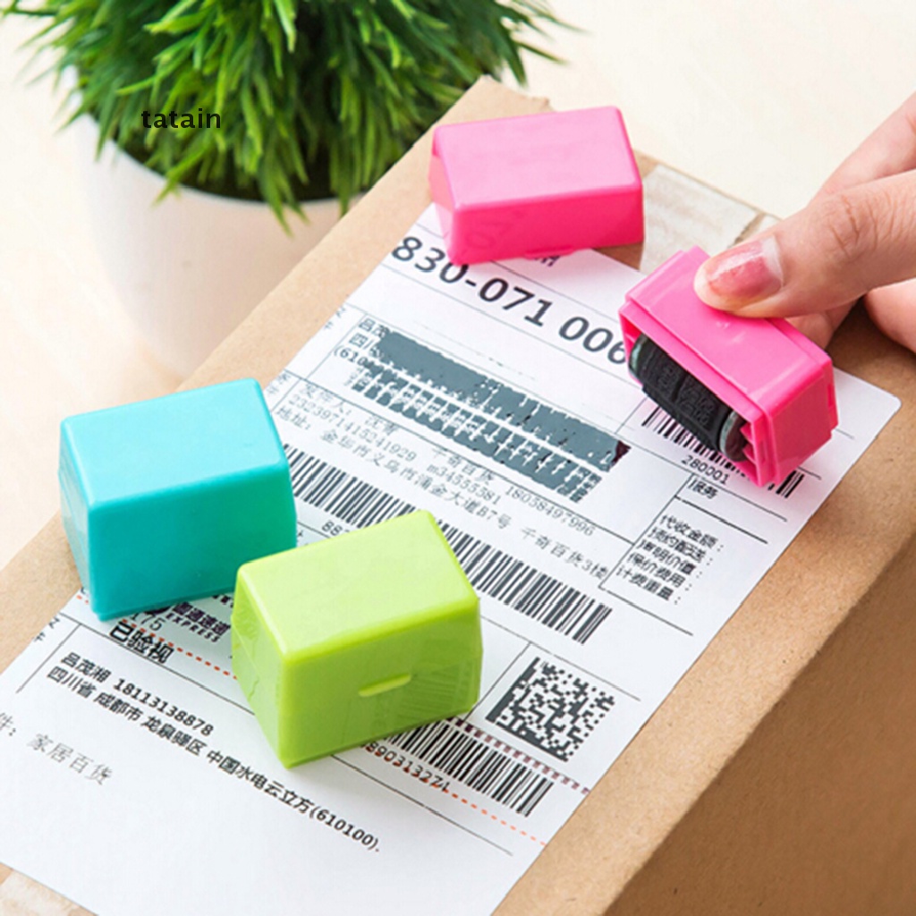 [TAT] NEW Confidential Seal Security Hide ID Garbled Self-Inking Rubber Stamp Protect Identity Theft Stick Confidential