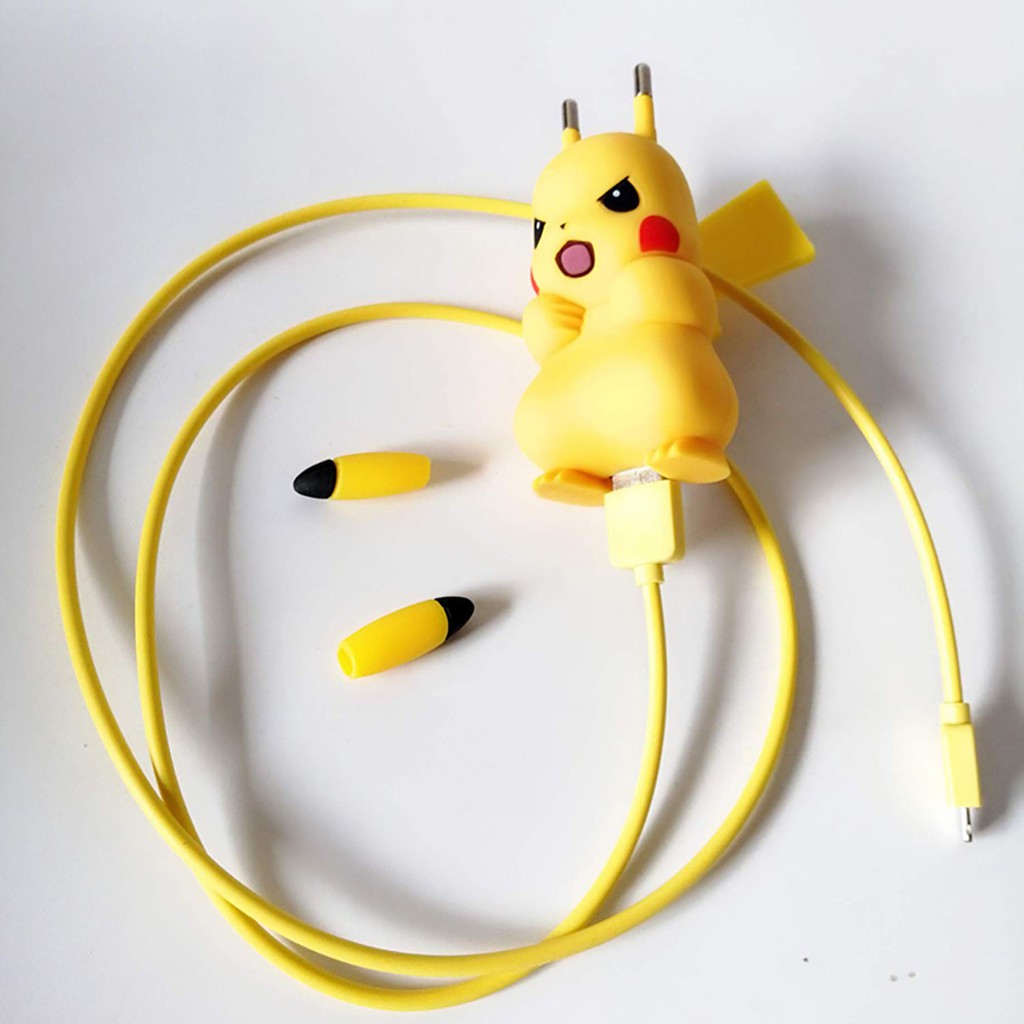 Đầu sạc củ sạc cốc sạc nhanh điện thoại công nghệ Quick Charge 2.0 2.4A hình Pikachu dễ thương đa năng Phặn Phặn