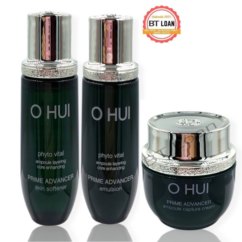 Set dưỡng Trắng Da Chống Lão Hóa OHUI Phyto Vital Prime Advancer 3sp