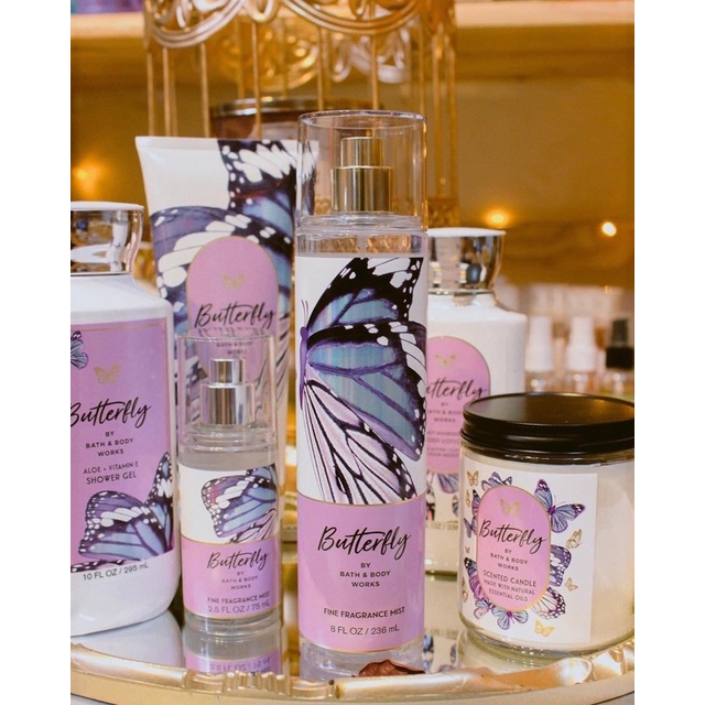 Xịt thơm toàn thân hương nước hoa Butterfly - Bath and body works 236ml