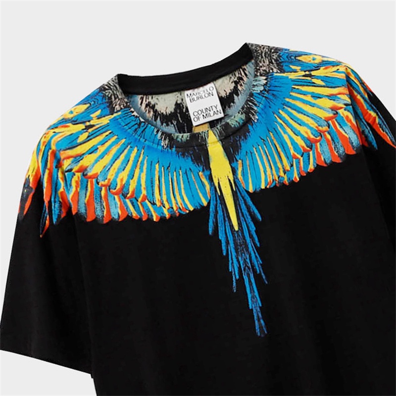 Bán Chạy Nhất Áo Thun Cotton Tay Ngắn In Hình Cánh Tranh Sơn Dầu Màu Vàng Và Xanh Dương Kích Thước Lớn Unisex