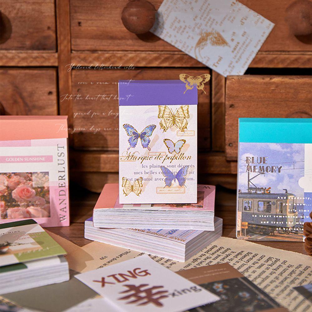 50 Sticker Trang Trí Sổ Tay Phong Cách Retro