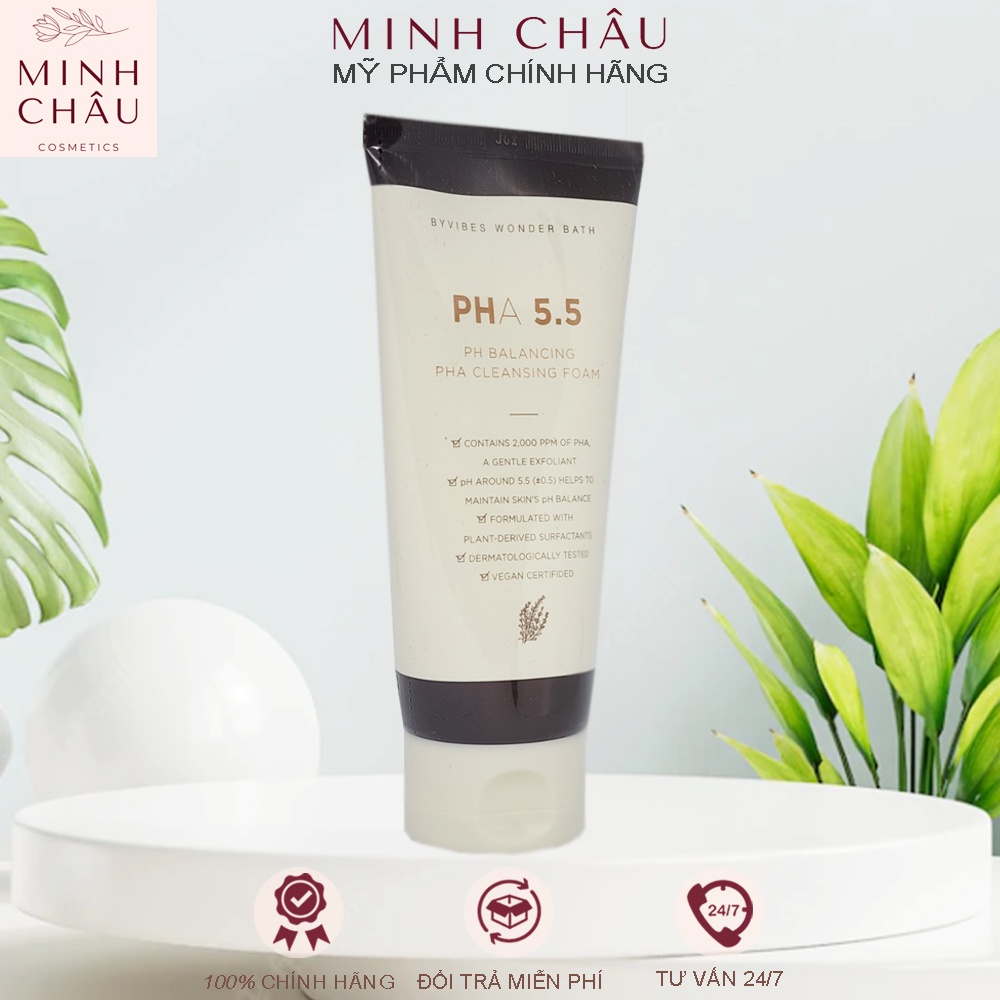 Sữa Rửa Mặt Tẩy Tế Bào Chết Byvibes Wonder Bath PHA 5.5 PH Balancing PHA 150ml