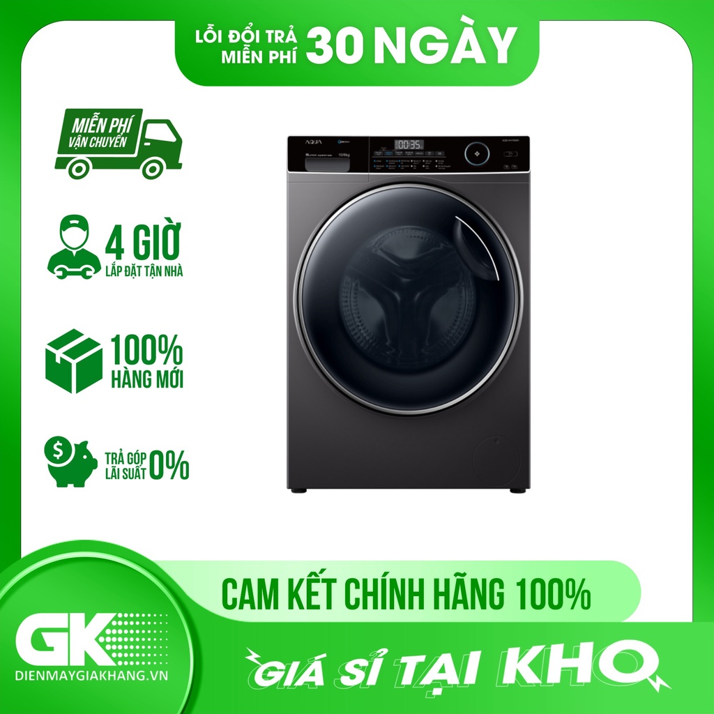 AQD-AH1000G(PS)   --- MIỄN PHÍ CÔNG LẮP ĐẶT  -- Máy giặt sấy Aqua Inverter 10 kg AQD-AH1000G(PS)