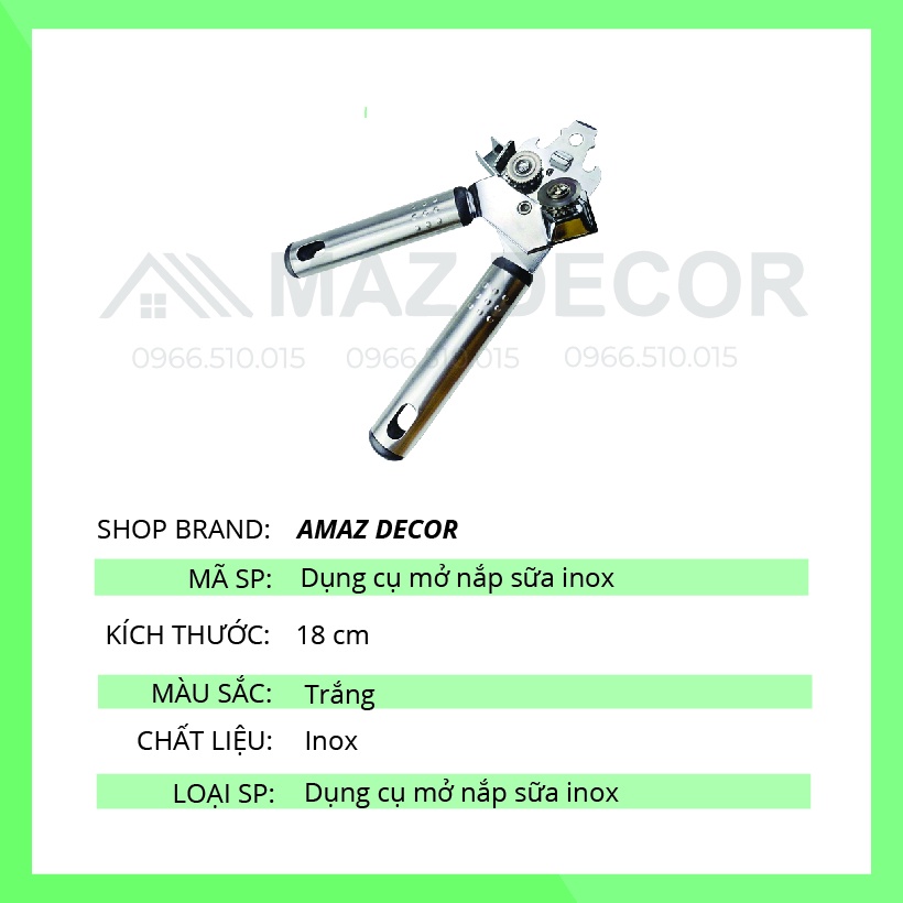 GIÁ SỈ TẠI XƯỞNG Dụng cụ mở nắp hộp sữa đặc ông thọ, mở lon đa năng inox loại đẹp