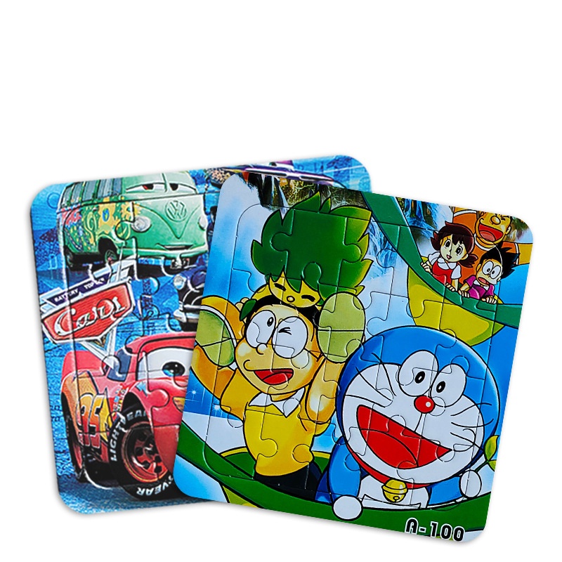 Đồ chơi xếp hình lắp ráp tranh ghép 16 mảnh nhiều hình ngộ nghĩnh size to 14*14cm cho bé