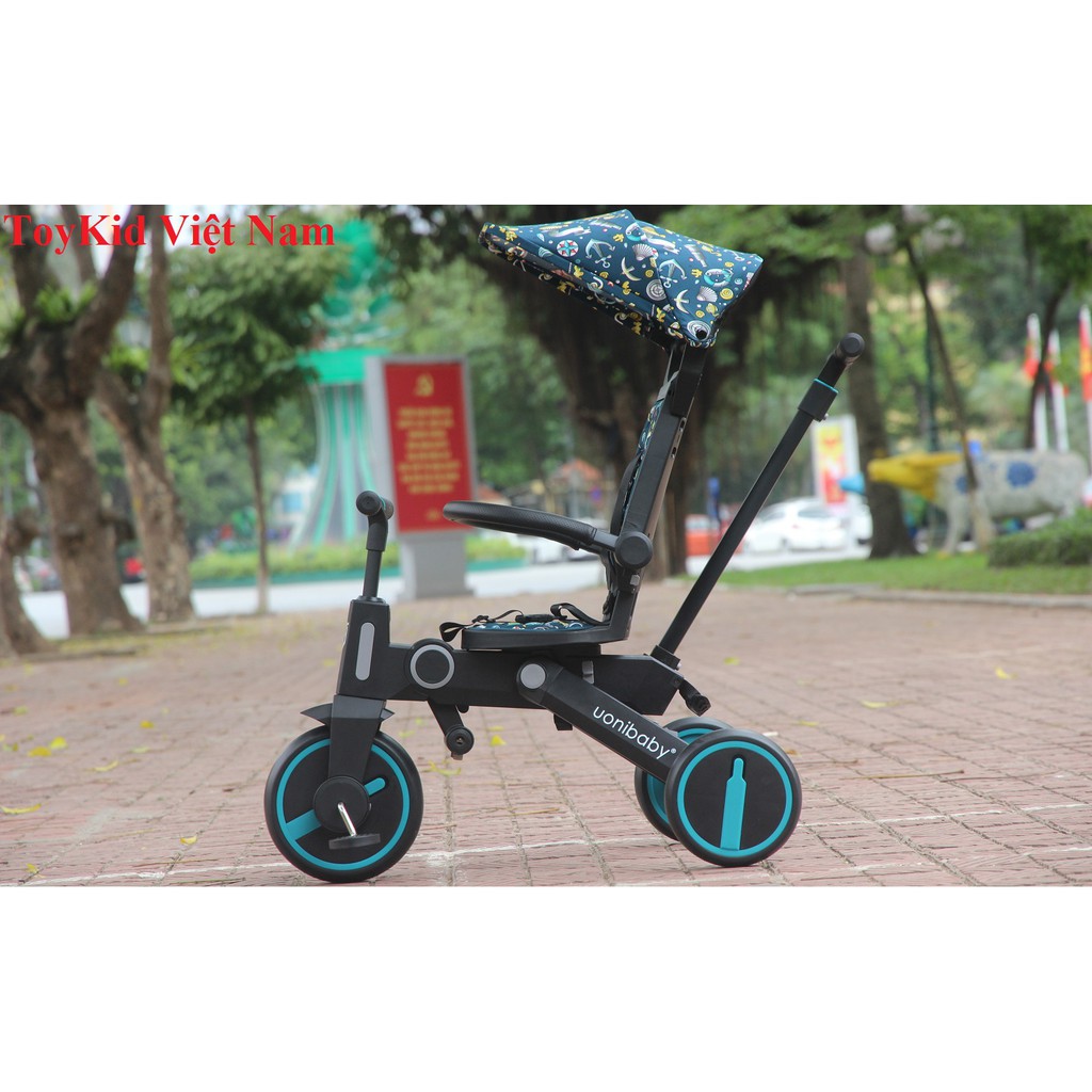 [Mã LIFEM1 giảm 50k đơn 99k] Xe Đẩy 2 Chiều Kiêm Xe Đạp Trẻ Em UoniBaby SL-168 Gấp Gọn,Có Mái Che - Hàng Chính Hãng