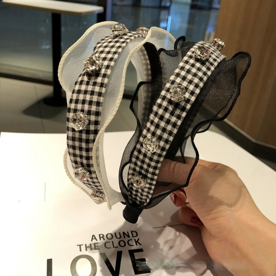 Băng Đô Lưới Đính Đá Phong Cách Hàn Quốc Cho Nữ