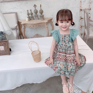 Váy thổ cẩm bé gái