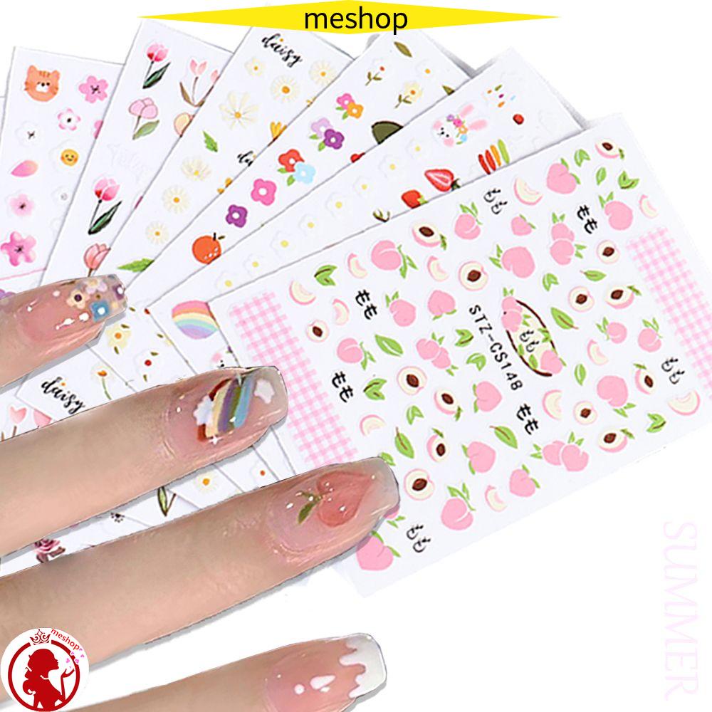 Miếng Dán Trang Trí Móng Tay DIY Hình Hoa Tulip Xinh Xắn