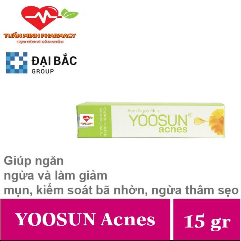Kem ngừa mụn Yoosun Acnes Ngăn ngừa và làm giảm mụn mờ sẹo tái tạo và phục hồi da (15gr)