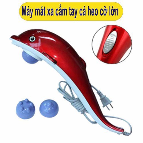 [FREESHIP] Máy Massage Cầm Tay Hình Con Cá Heo 3 Đầu Dolpin