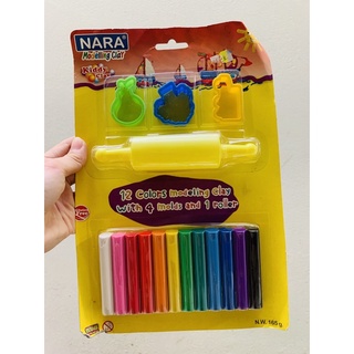Đất nặn Kiddy Clay 12 màu 165g + 3 khuôn + cây lăn ST165123SMR
