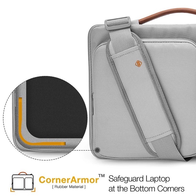 Túi Đeo Laptop, Macbook Tomtoc 2 Bụng 360 Shoulder Bags (A42)