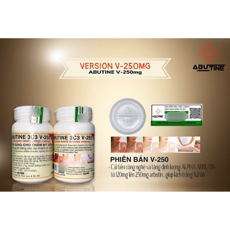 Kích trắng Abutin 3C3 V250 chính hãng, tem cào, check được mã