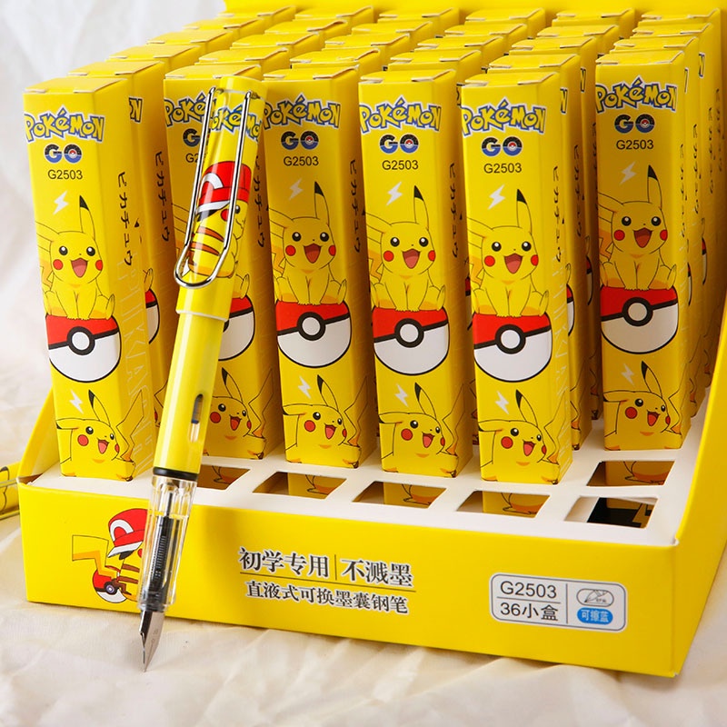 Bút máy học sinh hình Pikachu có hộp