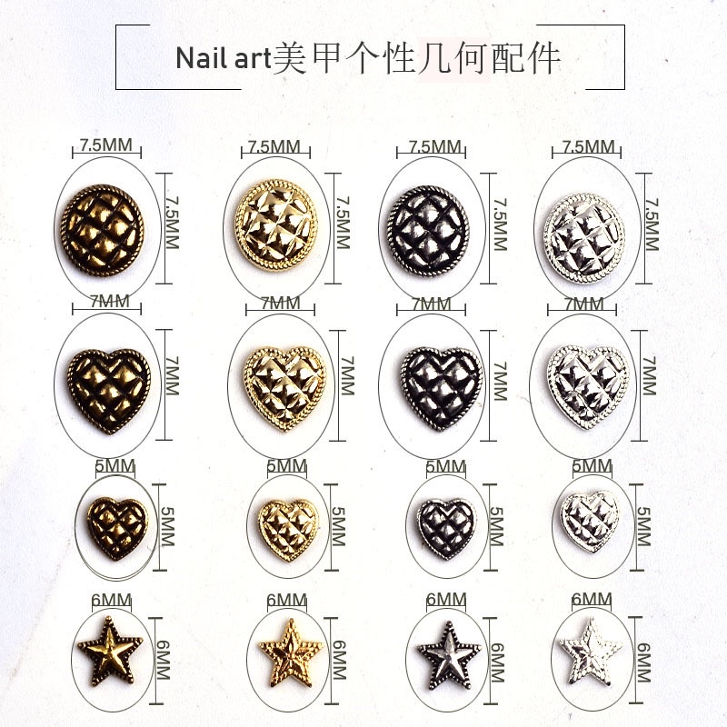 charm nail ánh đồng gắn móng tay