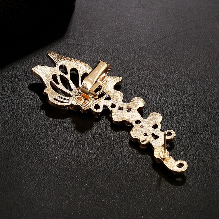 [Giao Hàng Miễn Phí] Bông Tai Kẹp Hình Bướm Đính Đá Zircon Tinh Tế 22229