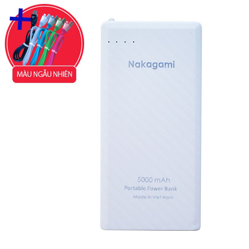 PIN SẠC DỰ PHÒNG NAKAGAMI 5.000mAh VIỆTNAM SẢN XUẤT