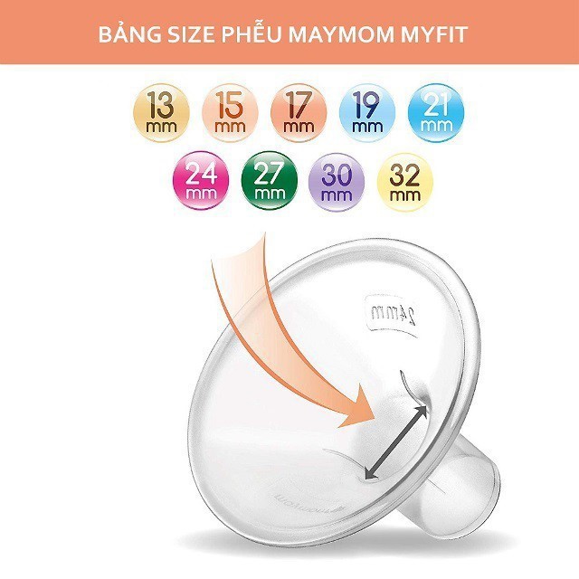 1 Phễu Maymom MyFit -Dùg đc cho Medela Sonata Swing Harmony Symphony FreeStyle, Pump in Style, Swing Maxi, Mini Electric