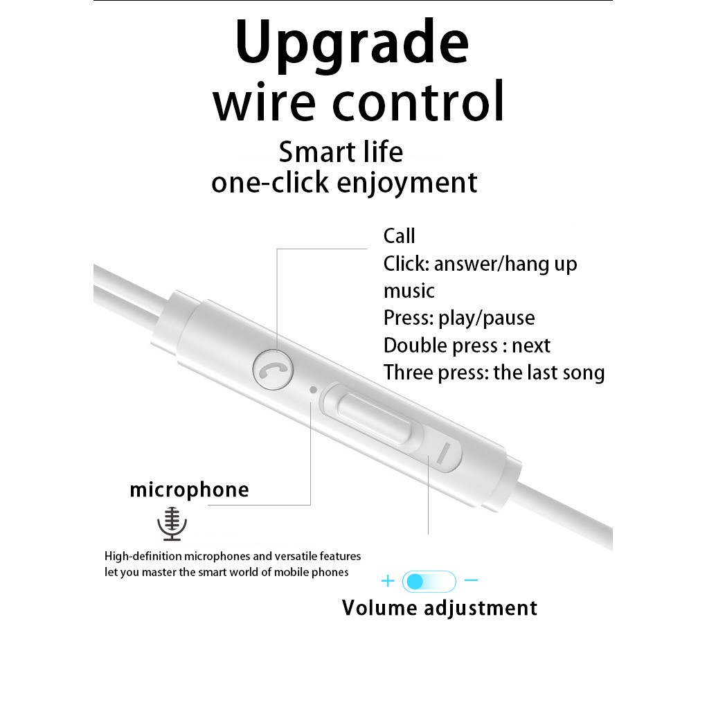 Tai Nghe Nhét Tai Jack 3.5mm Âm Thanh Siêu Trầm Có Micro HD Chuyên Dụng