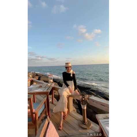 Set váy nơ trễ vai