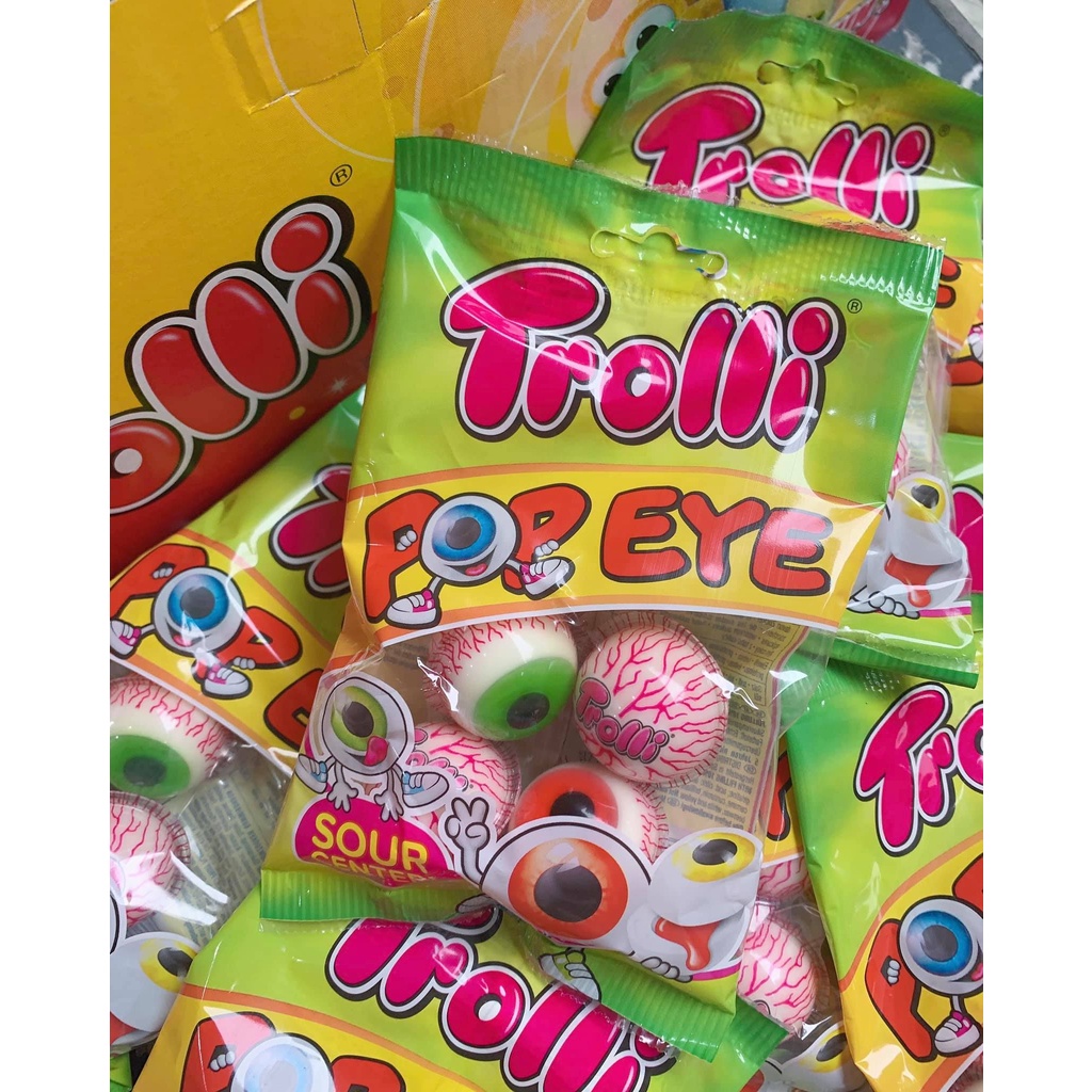 (Gói 4 Viên) Kẹo Dẻo Con Mắt Pop Eye &amp; Planet Trolli