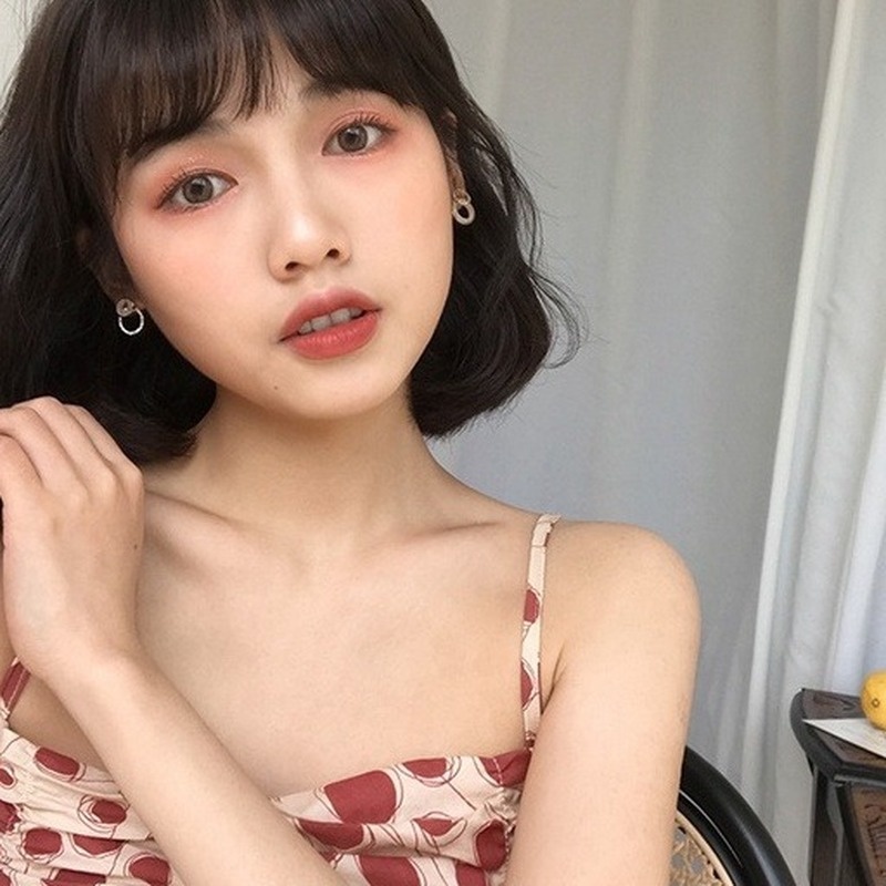 Hoa tai 210807 hình tròn đơn giản phong cách Hàn Quốc mới
