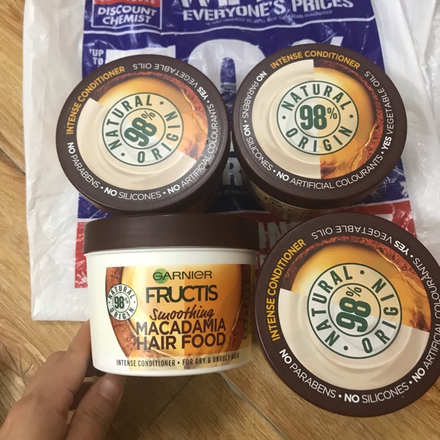 Ủ dưỡng tóc Fructis hair food Lấc dành cho tóc khô (kèm bill) - Macca