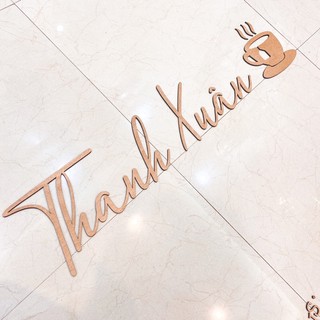 bộ chữ dán nổi gỗ( đặt theo yêu cầu )