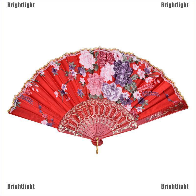 Quạt Vải Ren Hoa Cầm Tay Xinh Xắn