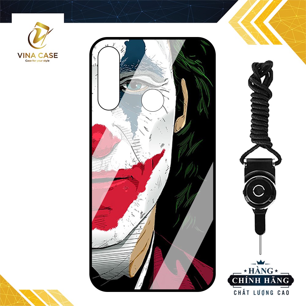 Ốp lưng kính cường lực Vsmart Joy 3 in hình Joker Harley Quinn -Tặng kèm dây đeo điện thoại