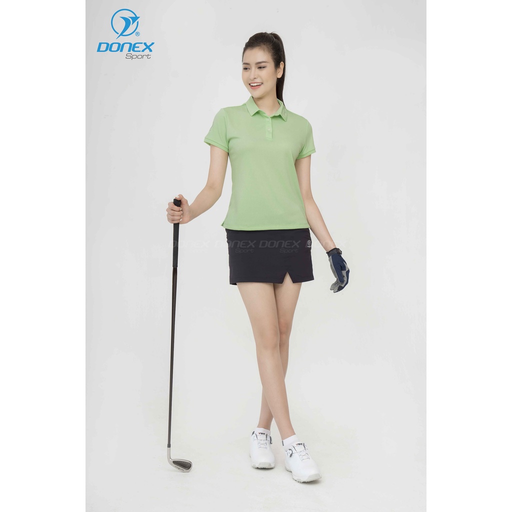 Áo Thun Thể Thao Nữ Có Cổ Donexpro, Chất Vải Thoáng Mát Co Giãn Gam Pastel Nhiều Màu AC - 3692