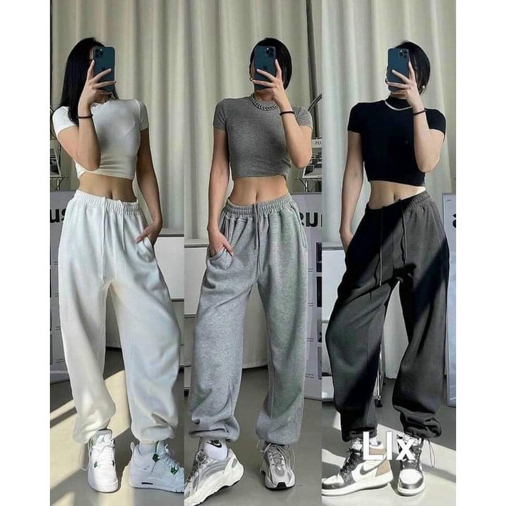 Quần ống BOOM Unisex - Jogger thun trơn cạp chun dáng rộng CaMa STORE M226 | BigBuy360 - bigbuy360.vn