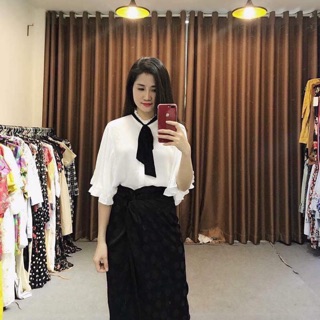 sơmi zara cánh bướm