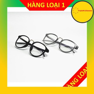Gọng kính cận vuông A1002 kèm sẳn tròng 0 độ chống ánh sáng xanh bảo vệ mắt trước màn hình phù hợp mặt tròn, dài