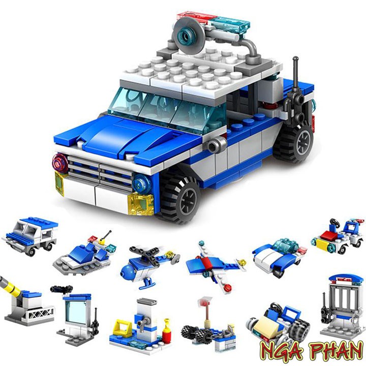 Trạm Cảnh Sát 305 Chi Tiết 16 Trong 1 City Lego Kazi Đồ Chơi Xếp Hình Lắp Ráp