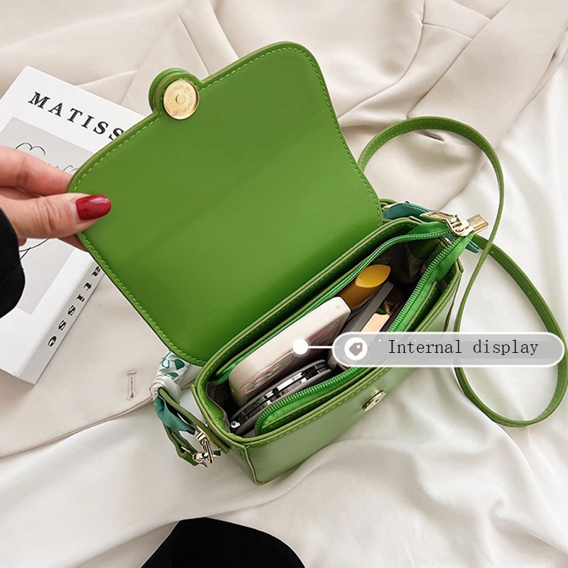 Túi Đeo Chéo Hình Vuông Nhỏ Cầm Tay Phong Cách Hàn Quốc Chất Lượng Cao Cho Nữ