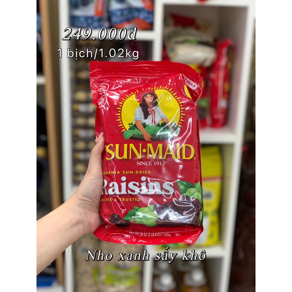 Nho Khô Hữu Cơ Sunmaid Organic Raisins 907gr