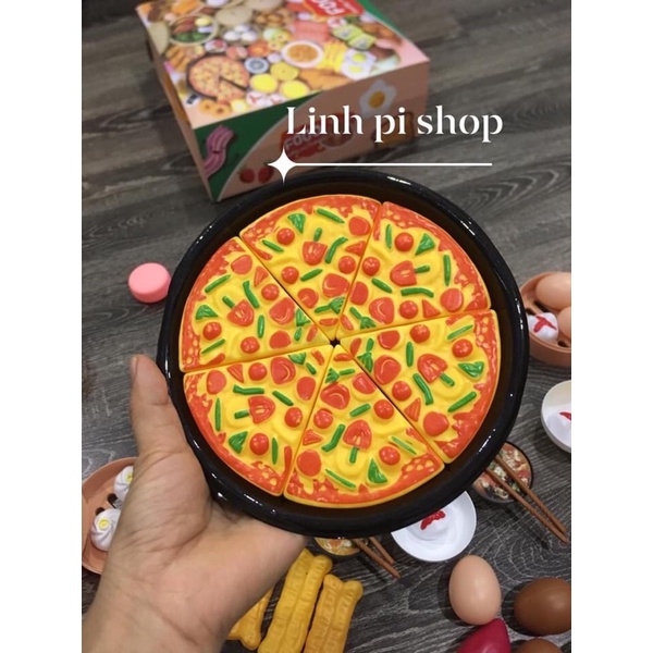 BỘ ĐỒ CHƠI NẤU ĂN 88 CHI TIẾT LOẠI TO (CÓ PIZZA VÀ HỘP ĐỰNG XỊN XÒ)