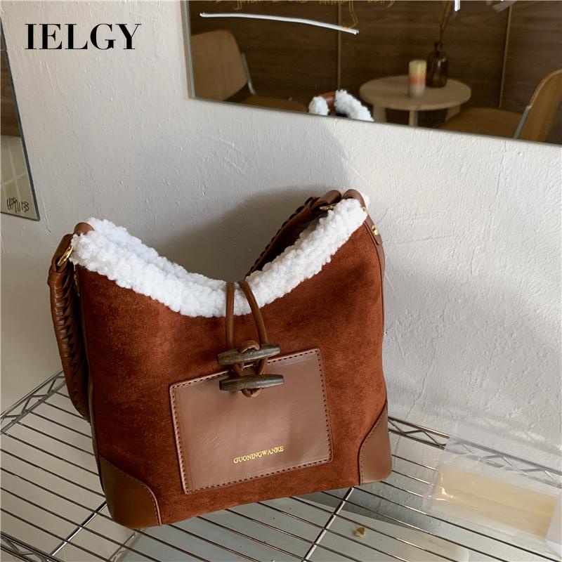 Túi tote Phối Lông Sang Trọng Phong Cách retro