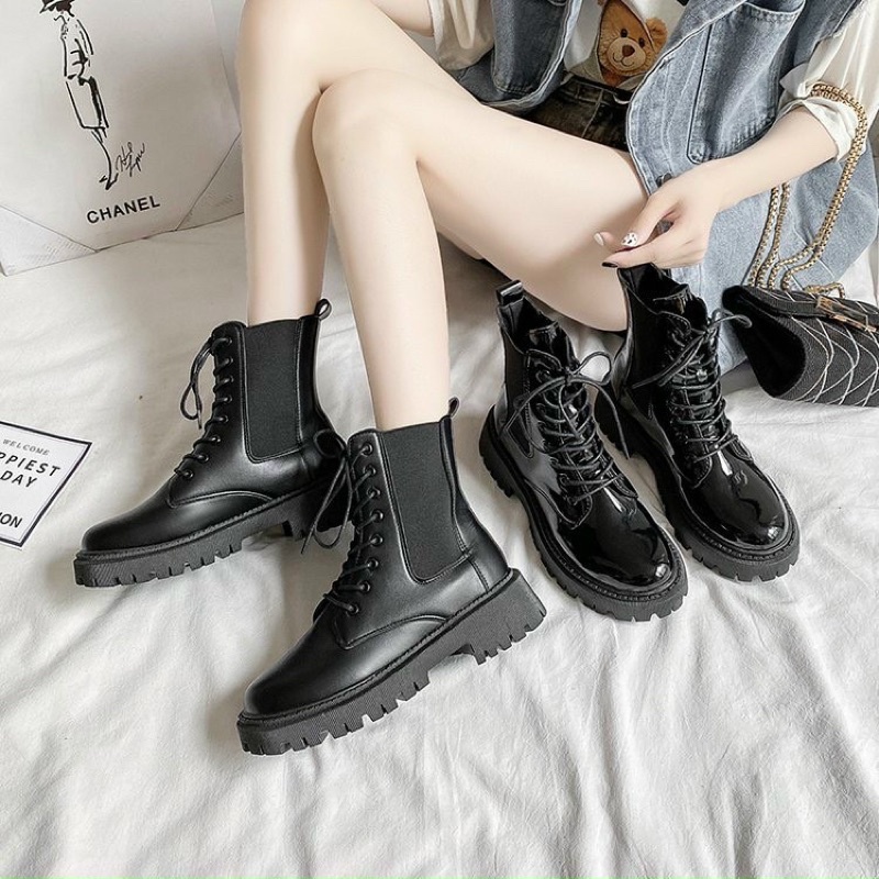 Bốt nữ chiến binh cao cổ kiểu dáng hot trend dễ phối đồ cho học sinh