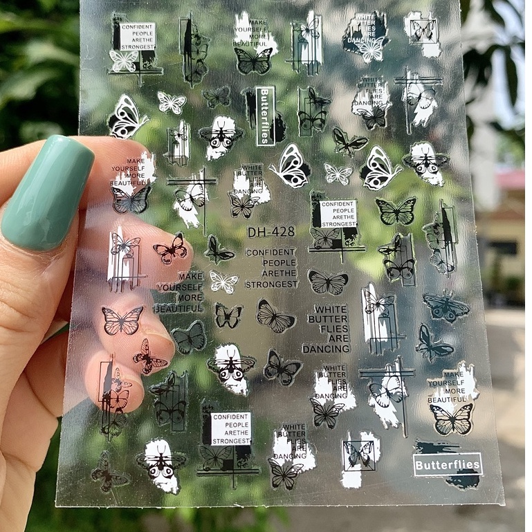 Sticker hình bướm miếng dán móng tay mã DH-428