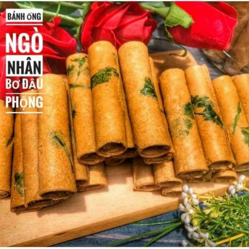 BÁNH ỐNG NGÒ NHÂN ĐẬU PHỘNG - Lùn Con Food