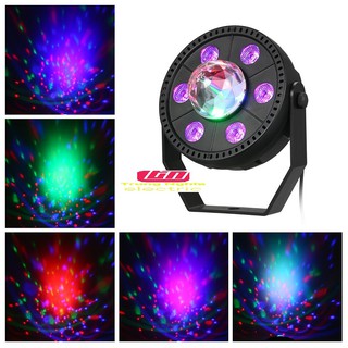 Đèn led 7 màu sân khấu cảm ứng âm thanh + bluetooth + usb + remote