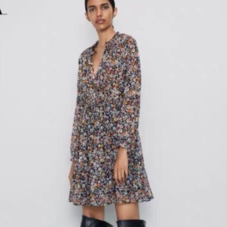 Đầm ZARA hoa siêu nhí chiffon voan siêu đẹp