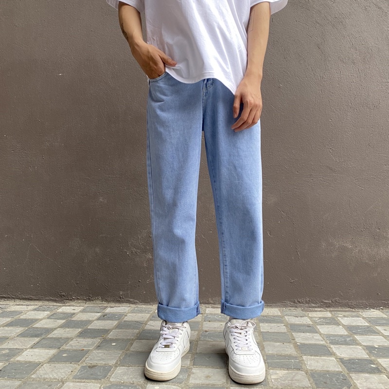 ►Quần jean nam bigsize baggy cạp cao MALTRIK chất bò cấp dành cho người ngoại cỡ béo bụng có size lớn đến 120k