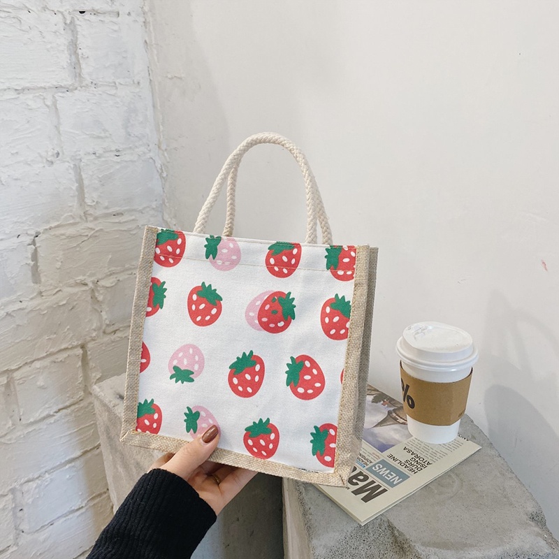 Túi xách tay IELGY vải canvas phong cách Nhật Bản xinh xắn thời trang dành cho nữ